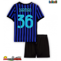 Camisa de Futebol Inter Milan Matteo Darmian #36 Equipamento Principal Infantil 2025-26 Manga Curta (+ Calças curtas)